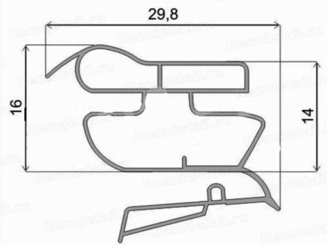 Уплотнитель 830*570мм для холодильника Indesit Hotpoint Ariston Stinol 854015