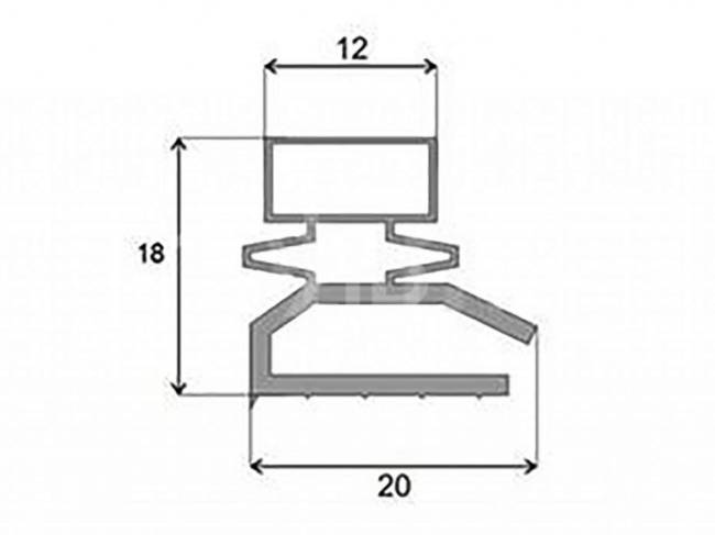 Уплотнитель 1130*560мм для холодильника Pozis Мир Свияга